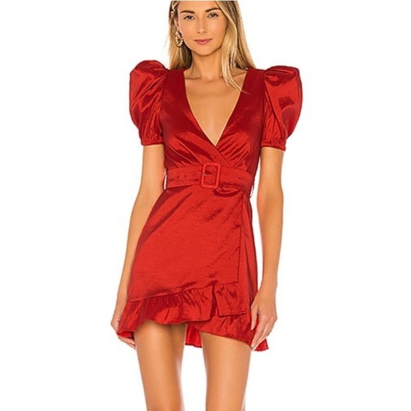 Lovers + Friends Red Ella Wrap Dress XXS - Picture 4 of 4